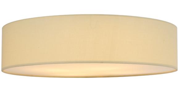 Deckenleuchte Tilda Ø 50 cm mit Textilem Lampenschirm - Beige, ROMANTIK / LANDHAUS, Textil/Metall (50/12cm) - James Wood