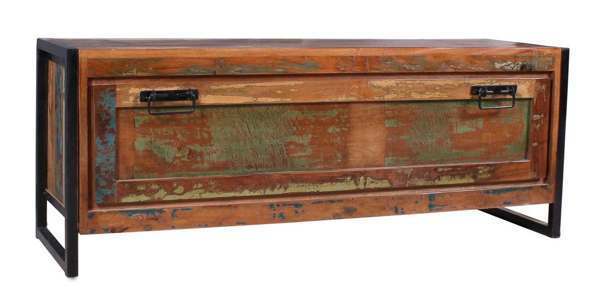Garderobe Dielen Multicolor/Schwarz B: 210cm - Multicolor/Schwarz, Design, Holz/Metall (210/180/45cm) - MID.YOU