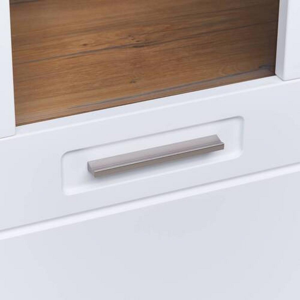 Wohnkombination 4-Tlg. Auris, Weiß/Eiche Dekor - Eichefarben/Weiß, MODERN, Glas/Holzwerkstoff (318,2/204,2/43,1cm) - Luca Bessoni