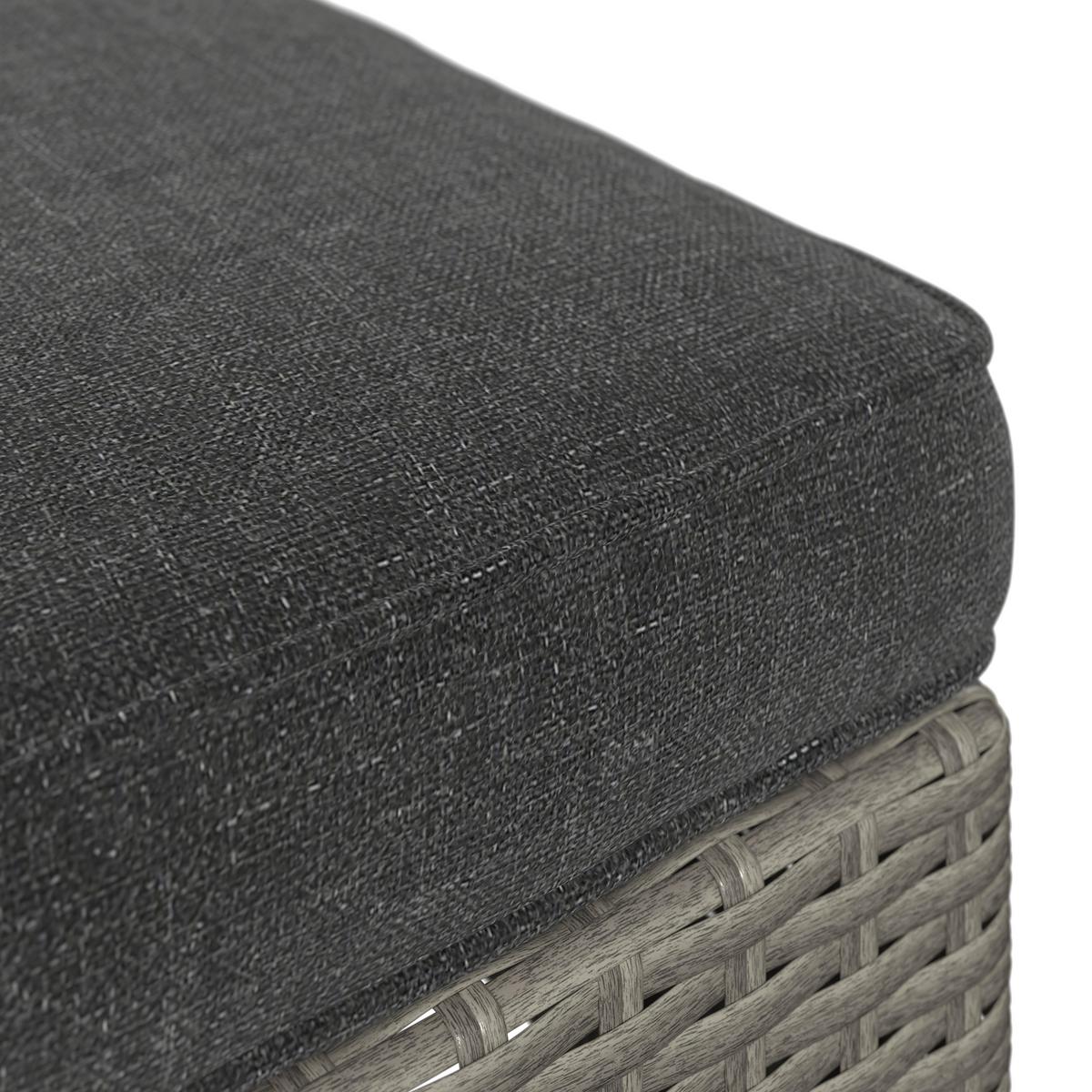 Loungegarnitur Mentone - Grau, MODERN, Kunststoff/Textil (120/90/60cm) - Beldano