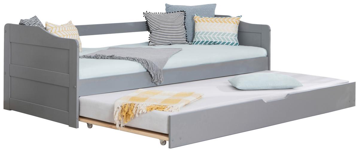 Ausziehbett 970460 Melinda - Hellgrau, MODERN, Holz (90/200cm) - MID.YOU