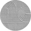 Hochflorteppich Rund Silber Art D: 80 cm - Silberfarben, Basics, Textil (80cm) - Novel