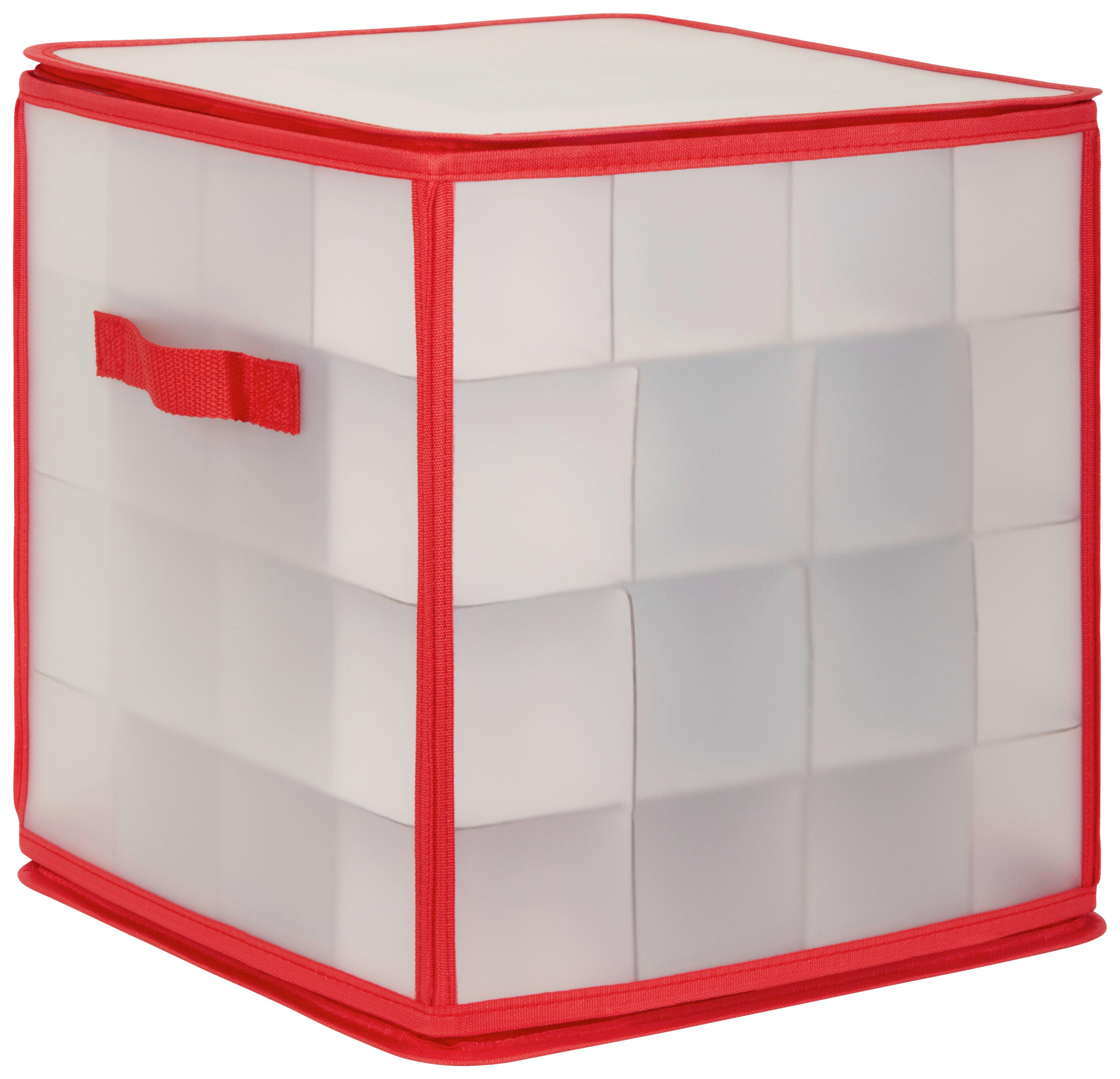 Aufbewahrungsbox Jana - Transparent/Rot, KONVENTIONELL, Wellpappe/Kunststoff (30ml) - Luca Bessoni