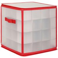 Tárolódoboz Jana -Paz- - piros/áttetsző, Konventionell, műanyag/textil (30ml) - Luca Bessoni