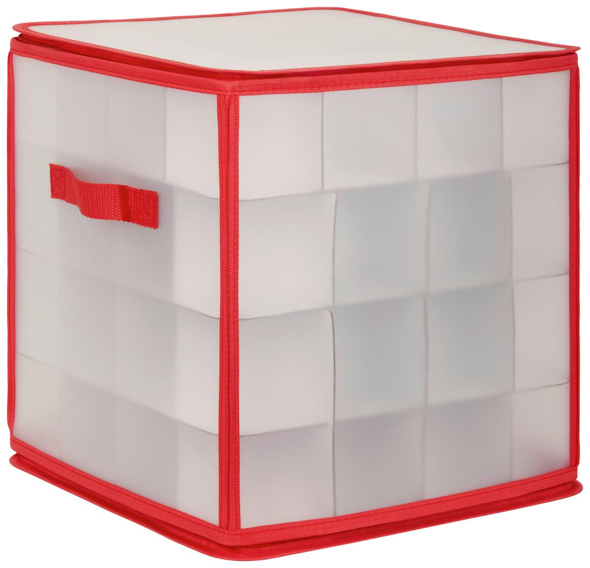 Tárolódoboz Jana -Paz- - piros/áttetsző, Konventionell, műanyag/textil (30ml) - Luca Bessoni