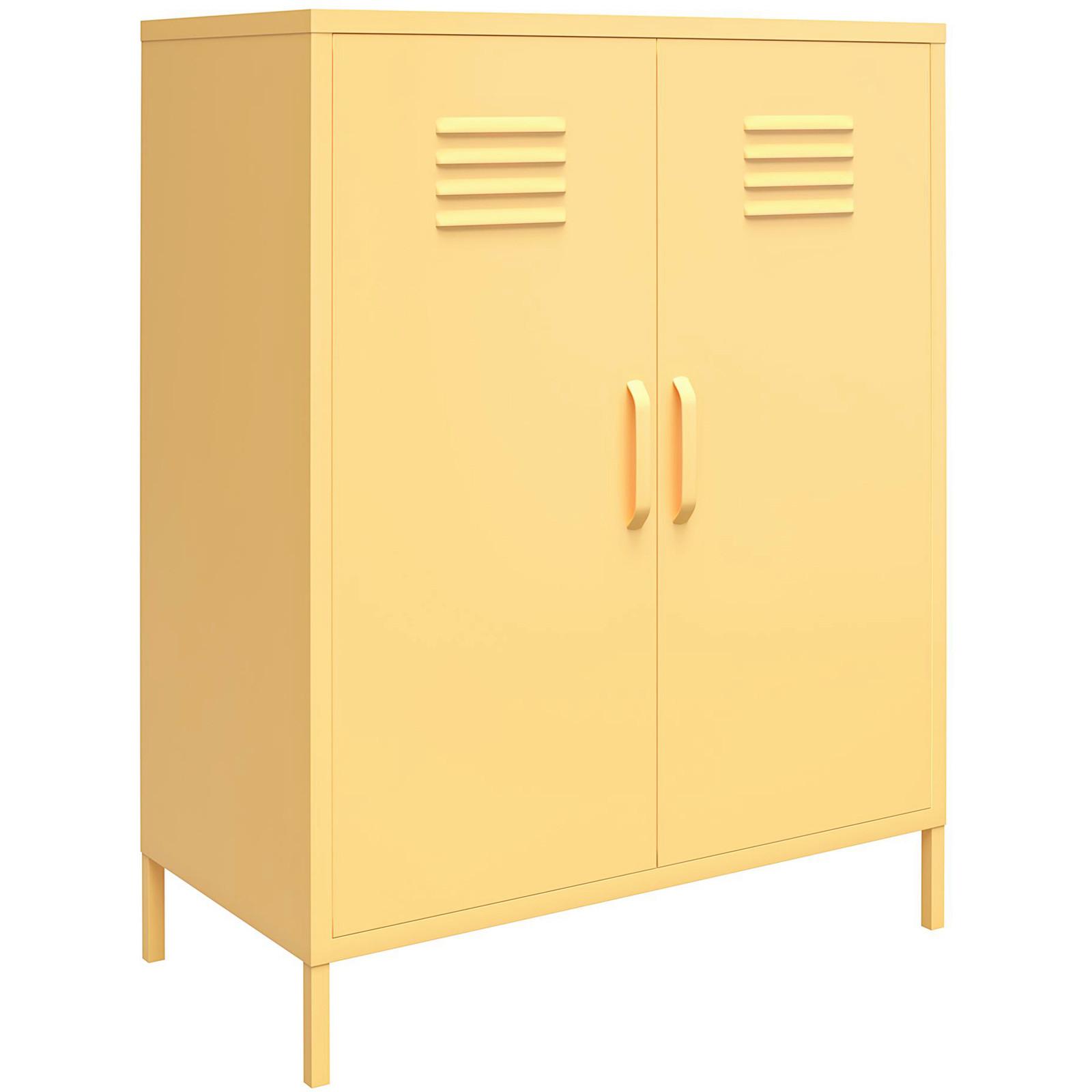 Highboard Cache Gelb B: 80cm - Gelb, Design, Metall (80/101/40cm) - MID.YOU