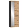 Garderobenschrank Turino Eiche Artisan Dekor B: 65 cm - Eichefarben/Anthrazit, MODERN, Holzwerkstoff (65/196,5/40cm)