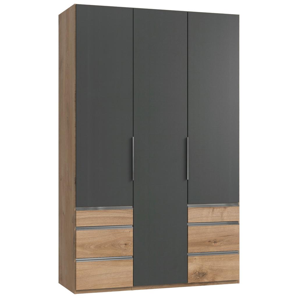 Drehtürenschrank Mit Laden, B: 150 Cm Eiche Dekor/graphitf.