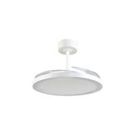 Deckenventilator Kasfjord Weiß Transparent D: 107 cm - Transparent/Weiß, KONVENTIONELL, Kunststoff/Metall (107/35cm)