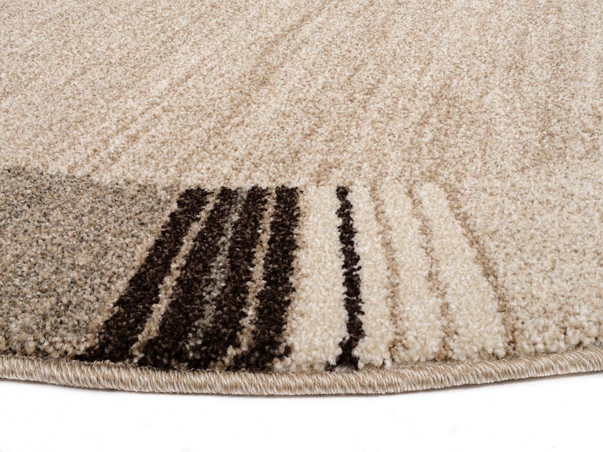 Webteppich Palazzo Lobo Braun/Beige Rund Ø 200 cm - Beige/Braun, KONVENTIONELL, Textil (200cm) - Novel