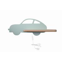 Kinderwandleuchte 21-85092 Car - Mintgrün, Basics, Holz/Holzwerkstoff (43/12/15cm)
