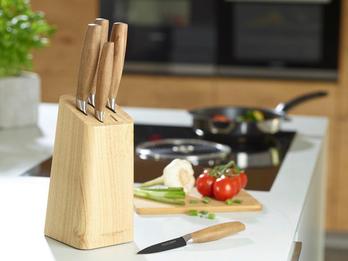 Messerblock Carmo - Akaziefarben, Basics, Holz (22,7cm) - Echtwerk