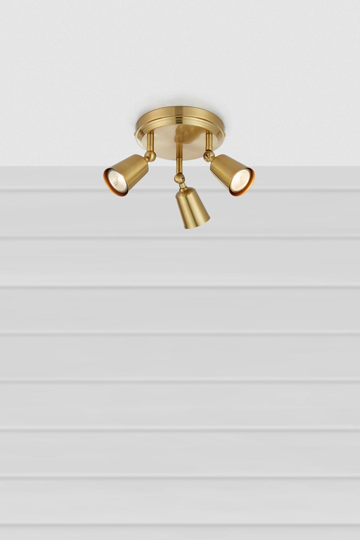 Deckenleuchte Markslöjd Tiny Ceiling 3l - Messingfarben, Design, Metall (18/16cm) - Markslöjd