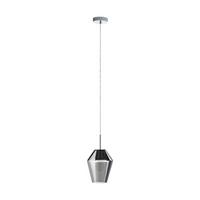 Hängeleuchte 96773* Murmillo - Chromfarben/Schwarz, Design, Glas/Metall (17/150cm) - Eglo