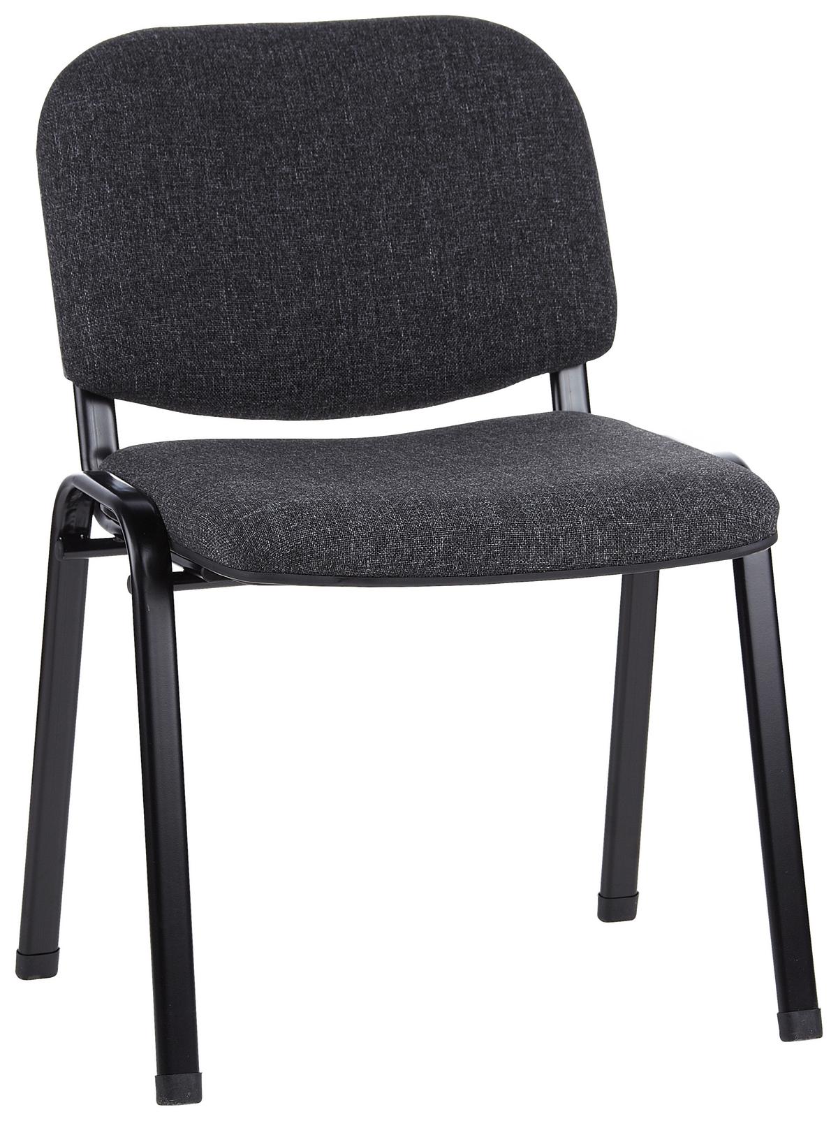 Besucherstuhl Xt 600 Sw Anthrazit/schwarz Bis 100 Kg - Anthrazit/Schwarz, Basics, Textil/Metall (58/84/41cm) - MID.YOU