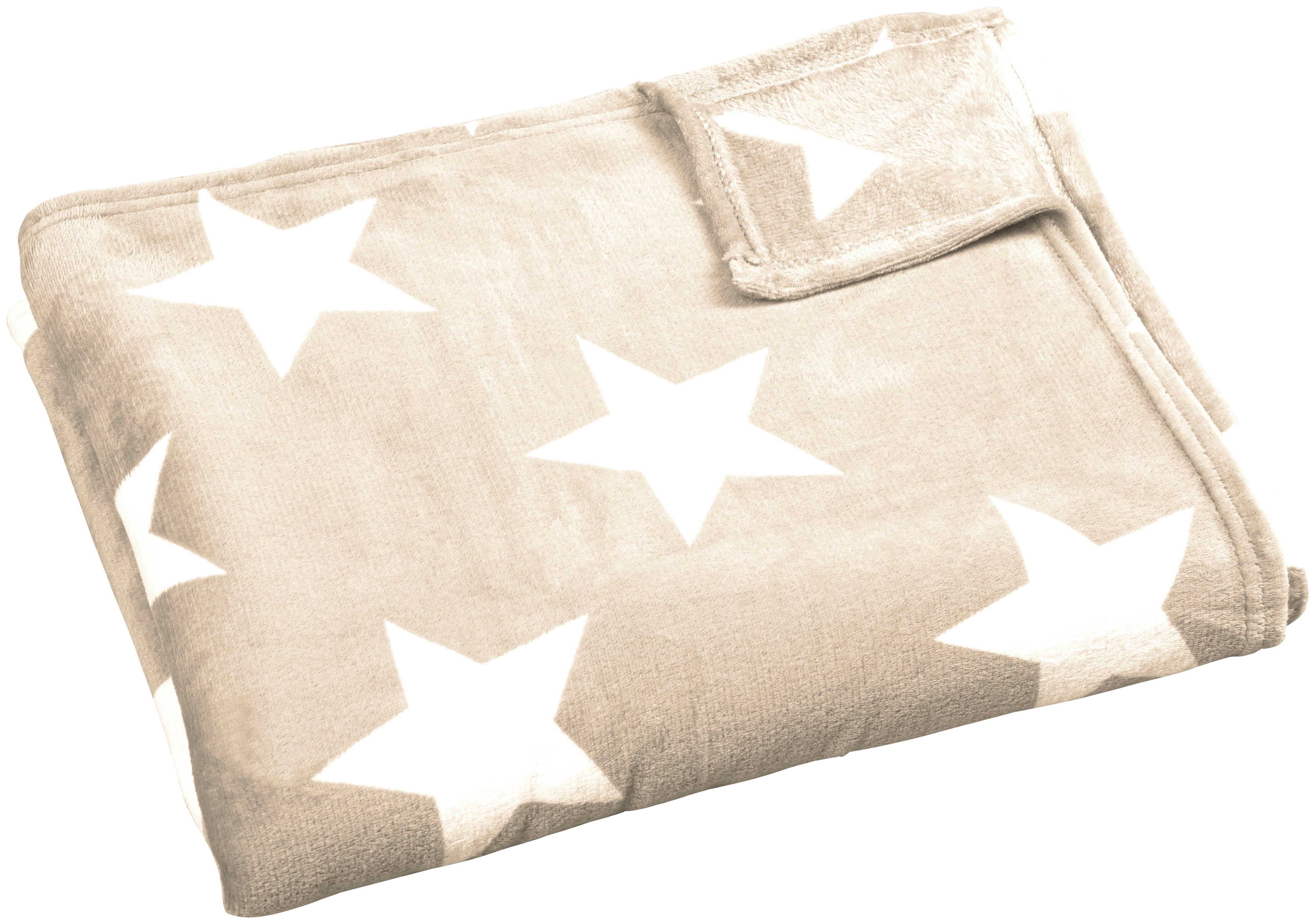 Kuscheldecke Dana - Beige, MODERN, Textil (180/220cm) - Luca Bessoni