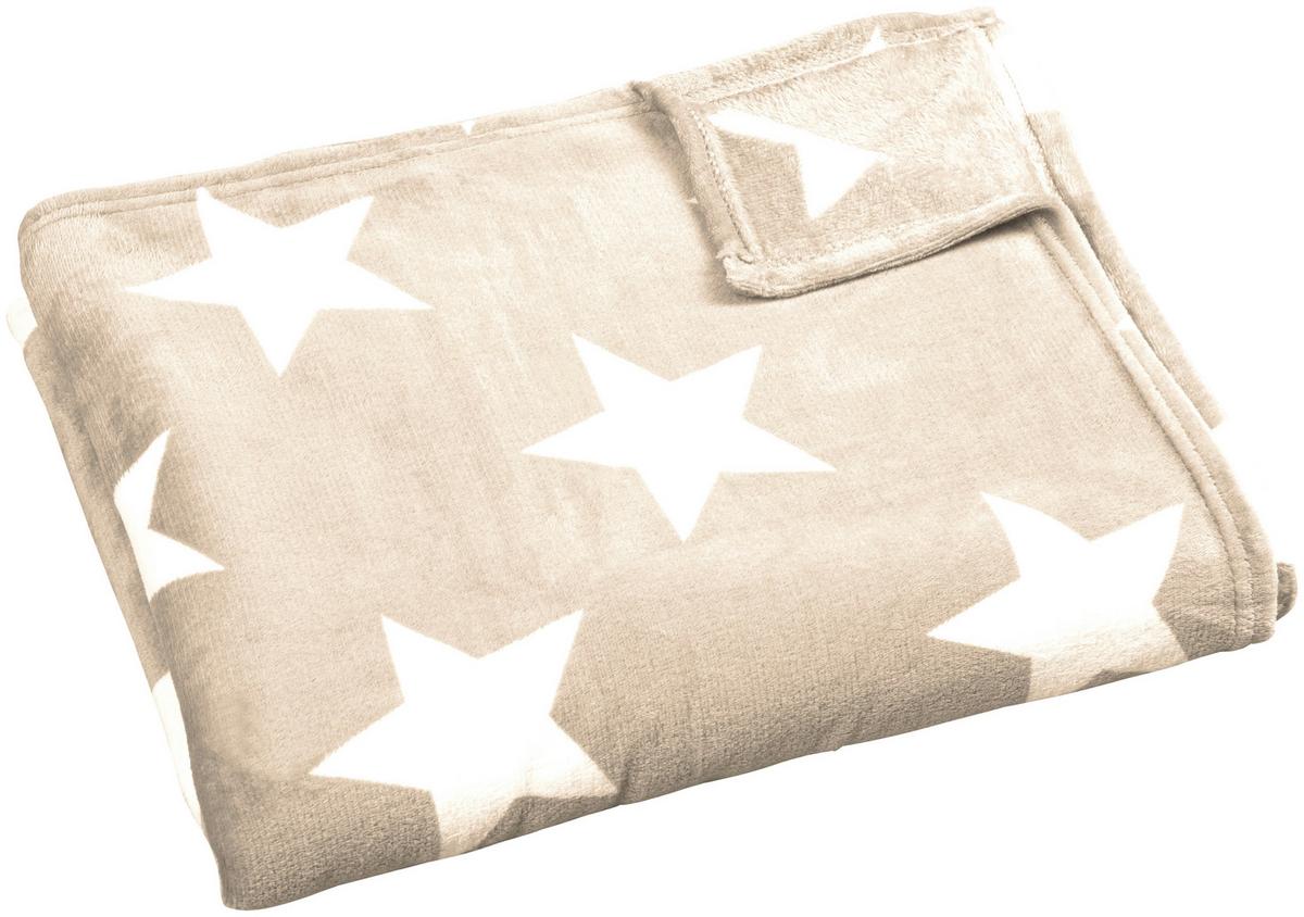 Kuscheldecke Dana - Beige, MODERN, Textil (180/220cm) - Luca Bessoni