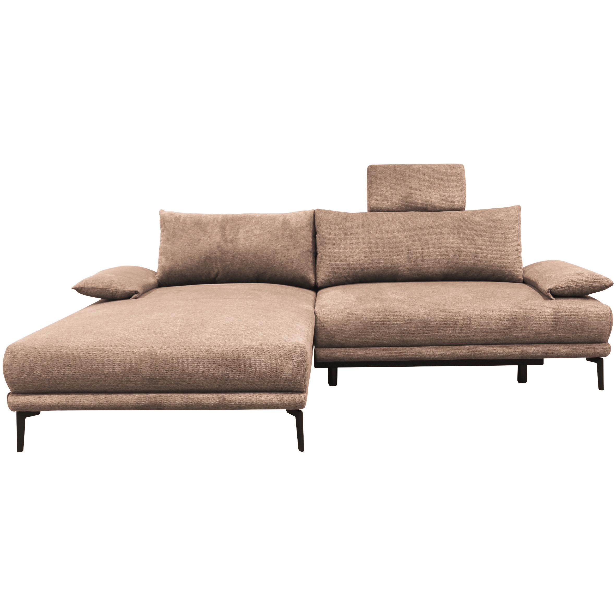 Ecksofa Mit Bettkasten Lagacy 192x260 Cm Webstoff Beige - Beige/Schwarz, Design, Textil (192/260cm) - MID.YOU