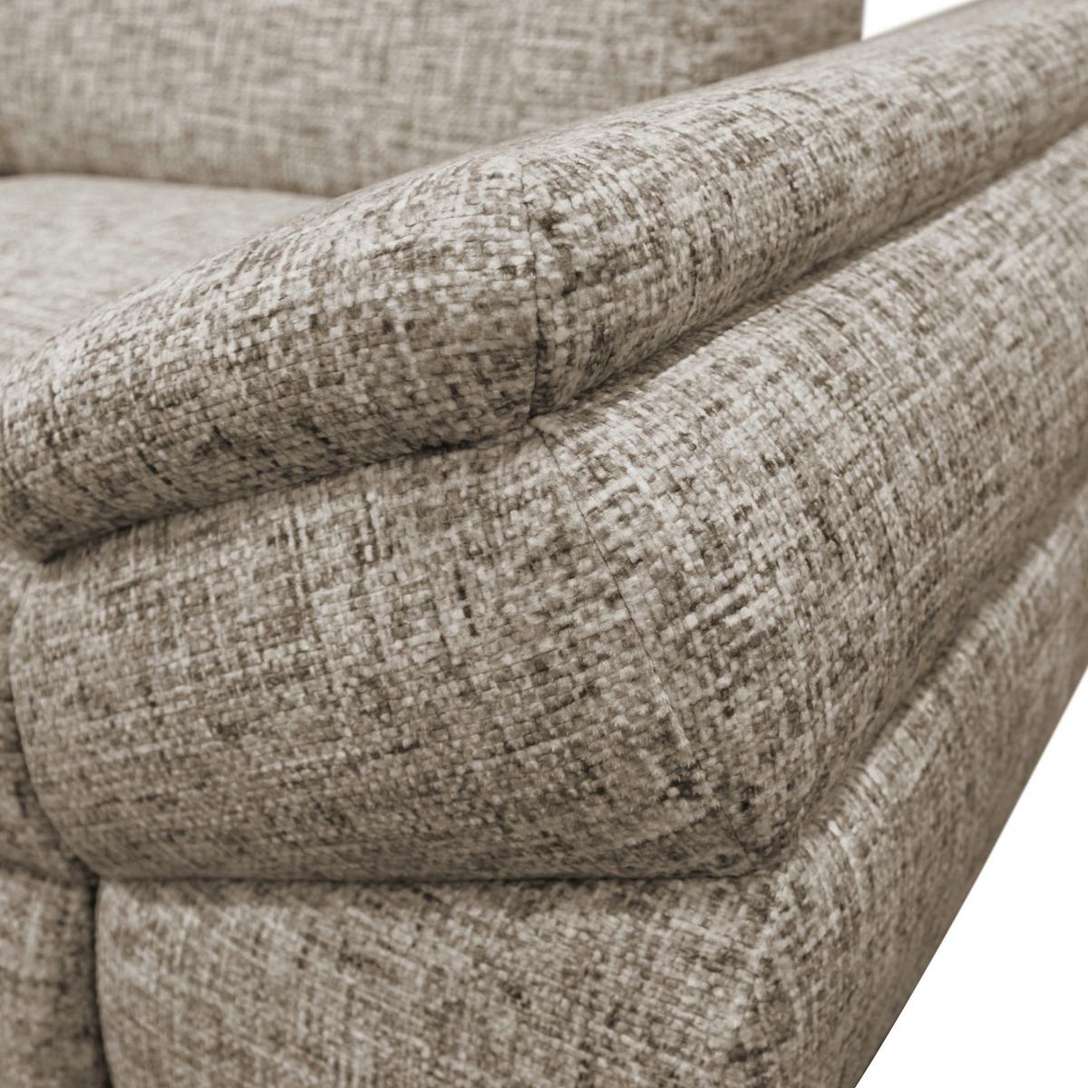 Ecksofa Imo Hellbraun 201x274 Cm - Hellbraun/Schwarz, Design, Textil (201/274cm) - MID.YOU