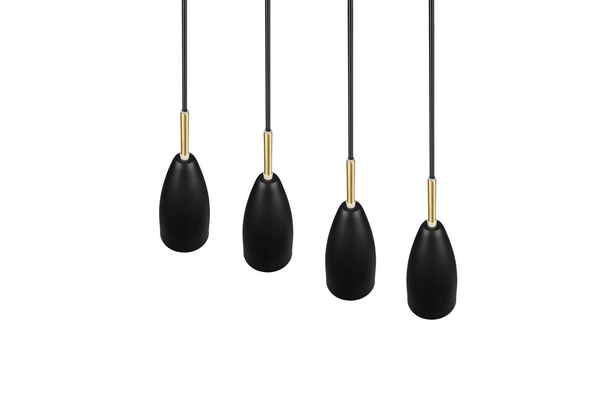Pendelleuchte, Schwarz 4flg. R30694032 Farin - Schwarz, Basics, Metall (58/150/9cm)