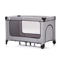 Reisebett Travel Cot Hellgrau Mit Rädern + Transporttasche - Hellgrau, Basics, Kunststoff/Metall (60/120cm) - Fillikid
