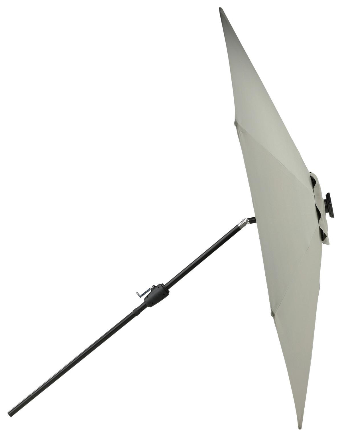 Sonnenschirm Sabal Dm: 270 Cm H: 241cm Grau - Schwarz/Grau, KONVENTIONELL (270/241/270cm) - Gardenson