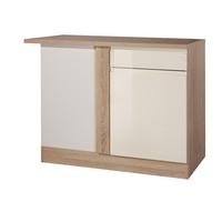 Eckunterschrank Cardiff 110 Cm Creme/eiche 1 Tür - Creme, Basics, Holzwerkstoff (110/85/60cm) - Held