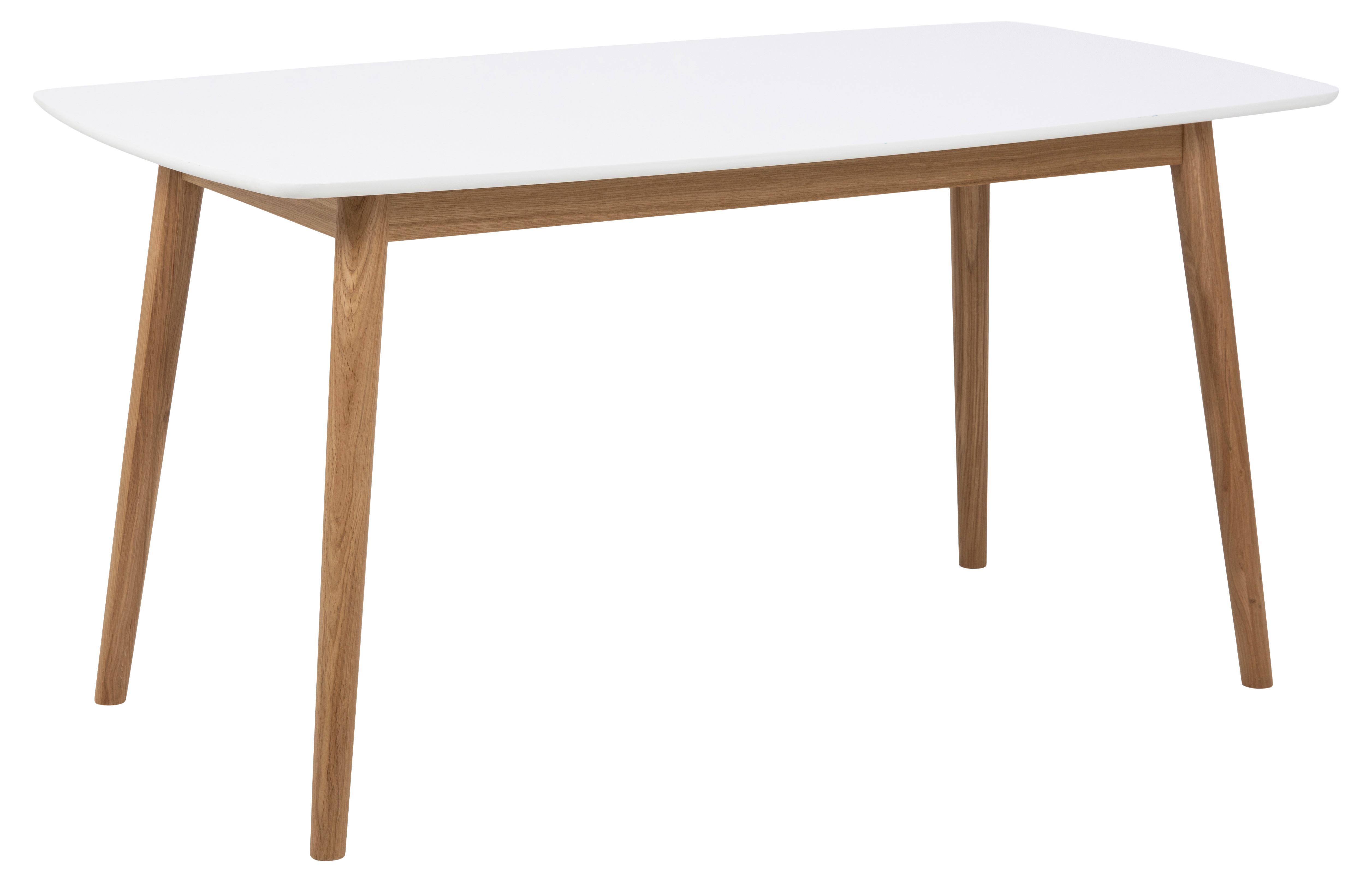 Esstisch Nagano 150x80 cm Weiß/Eiche - Eichefarben/Weiß, Basics, Holz/Holzwerkstoff (150/75,5/80cm)