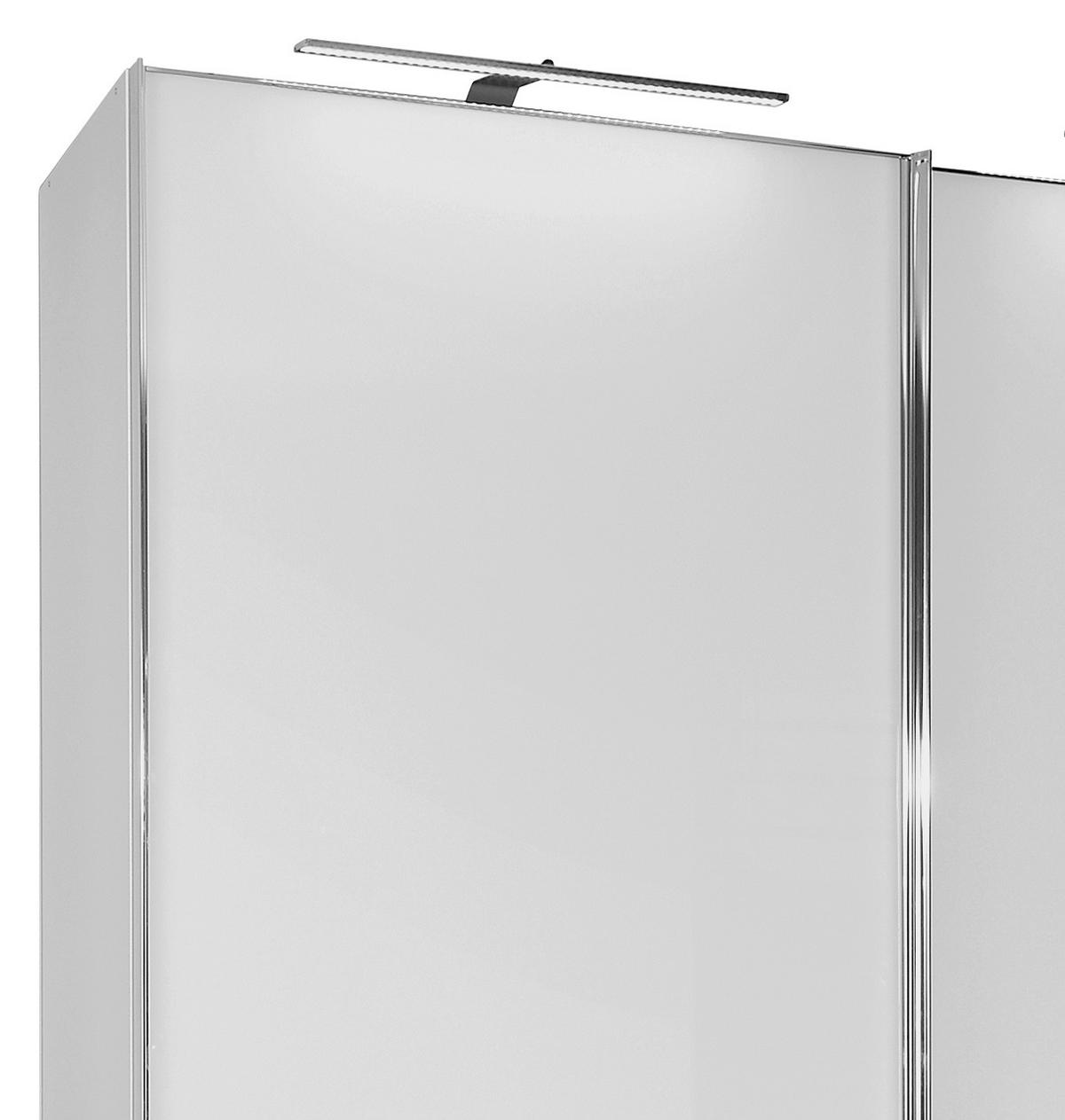 Schwebetürenschrank Glasfront 225 cm Sonate Rom, Weiß - Weiß, MODERN, Holz/Holzwerkstoff (225/240/68cm) - Luca Bessoni