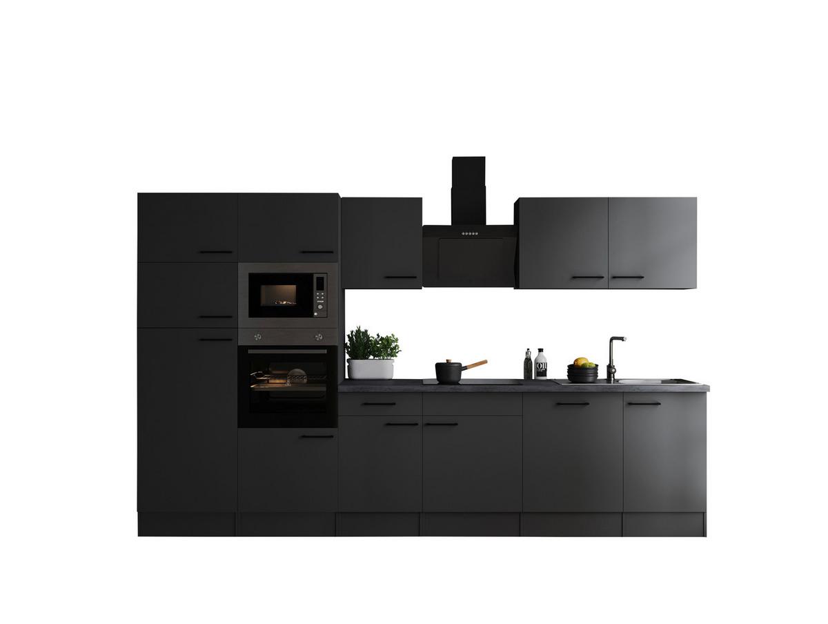 Küchenblock Oliver Dunkelgrau B: 340 Cm - Dunkelgrau/Grau, Design, Holzwerkstoff (340cm) - Respekta