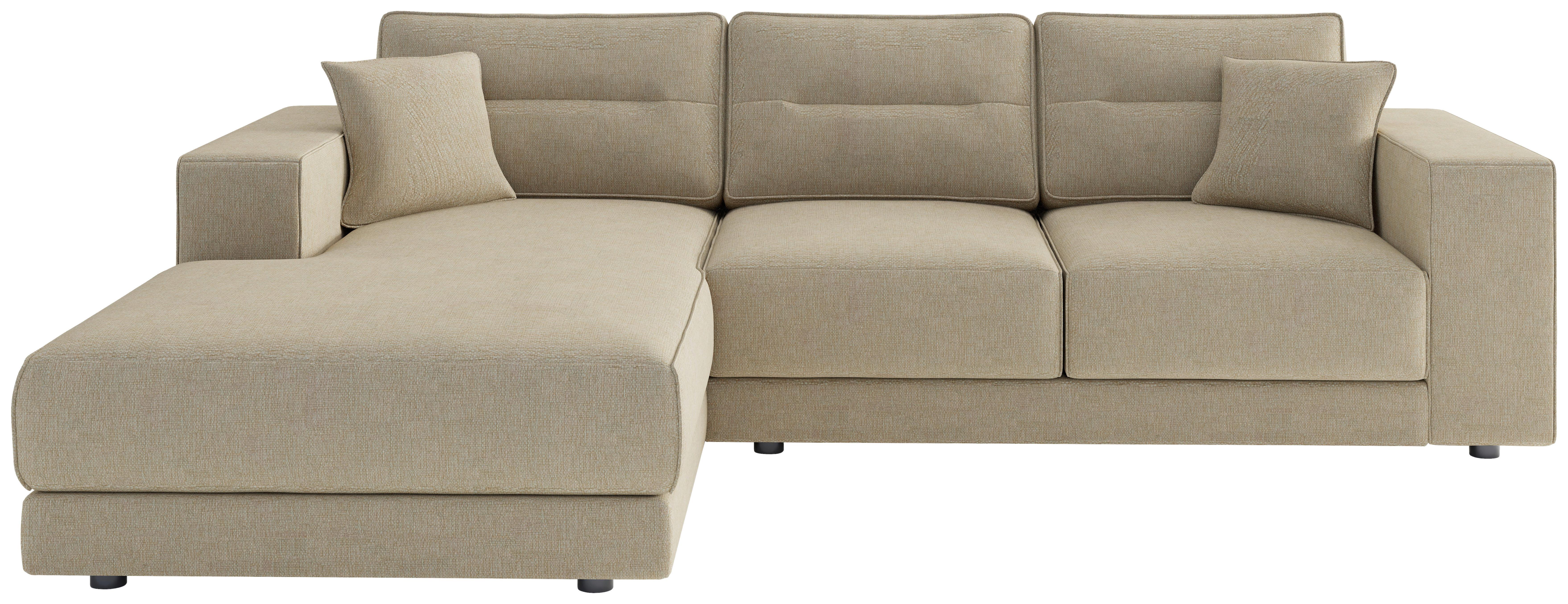 Ecksofa Verona Champagner - Champagner, Design, Textil (195/272cm) - Livetastic