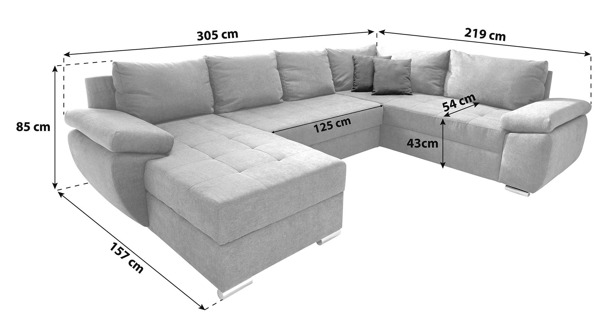 Wohnlandschaft Terana Mit Schlaffunktion, Anthrazit