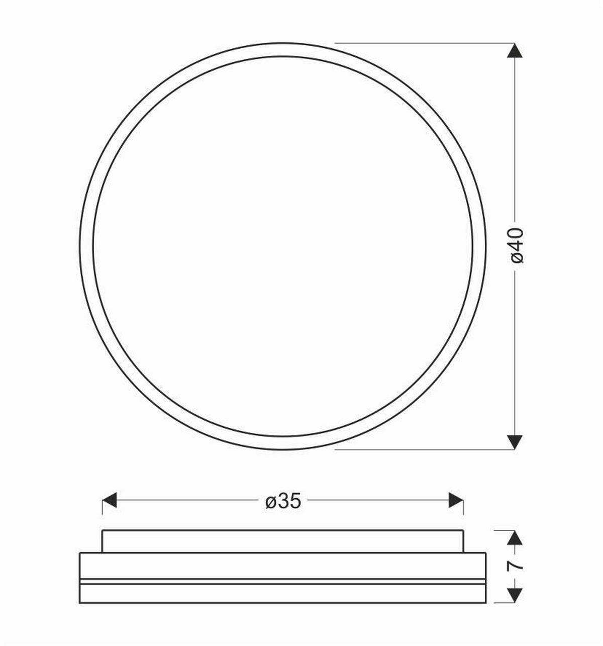 LED-Deckenleuchte Montana - Goldfarben/Weiß, KONVENTIONELL, Kunststoff/Metall (40/40/7cm)
