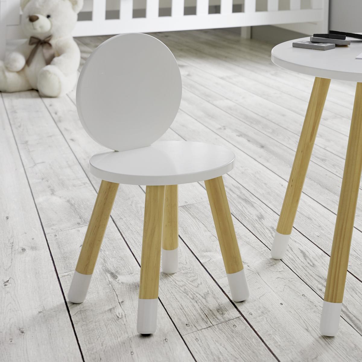 Dětská židle Leni - bílá/barvy pinie, Moderní, dřevo (27,4/51/27,4cm) - Modern Living