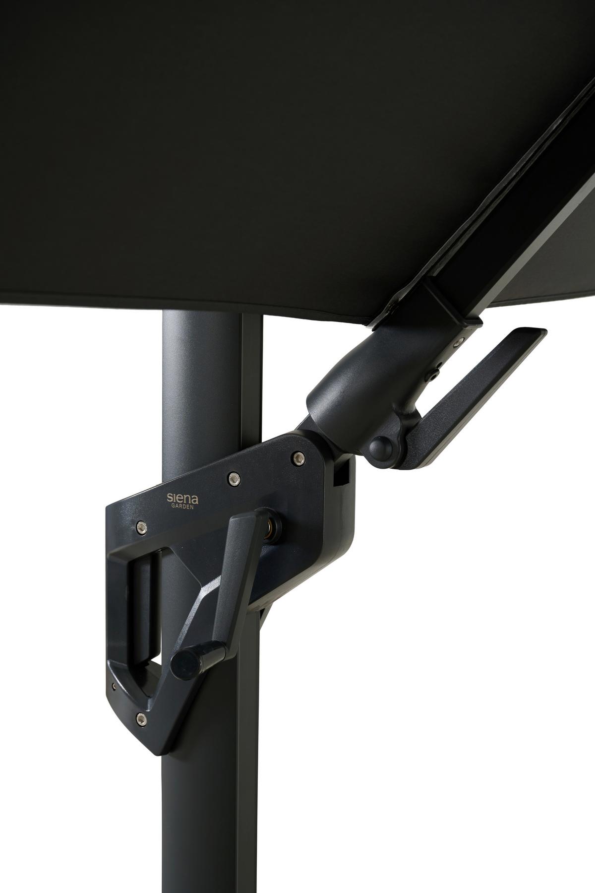 Ampelschirm S08123 - Anthrazit, MODERN, Textil/Metall (300/300cm) - Siena Garden