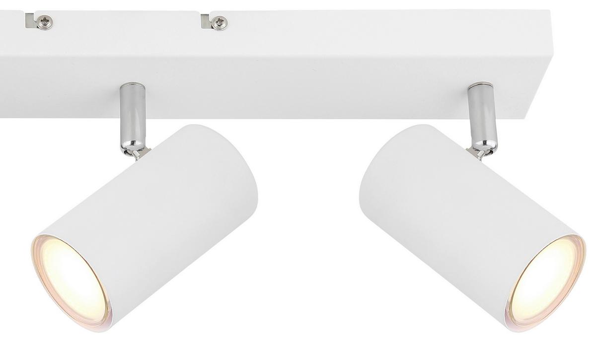 BODOVÉ SVIETIDLO WITMO2 - biela/chrómová, Modern, kov (43/6/12cm) - Mömax