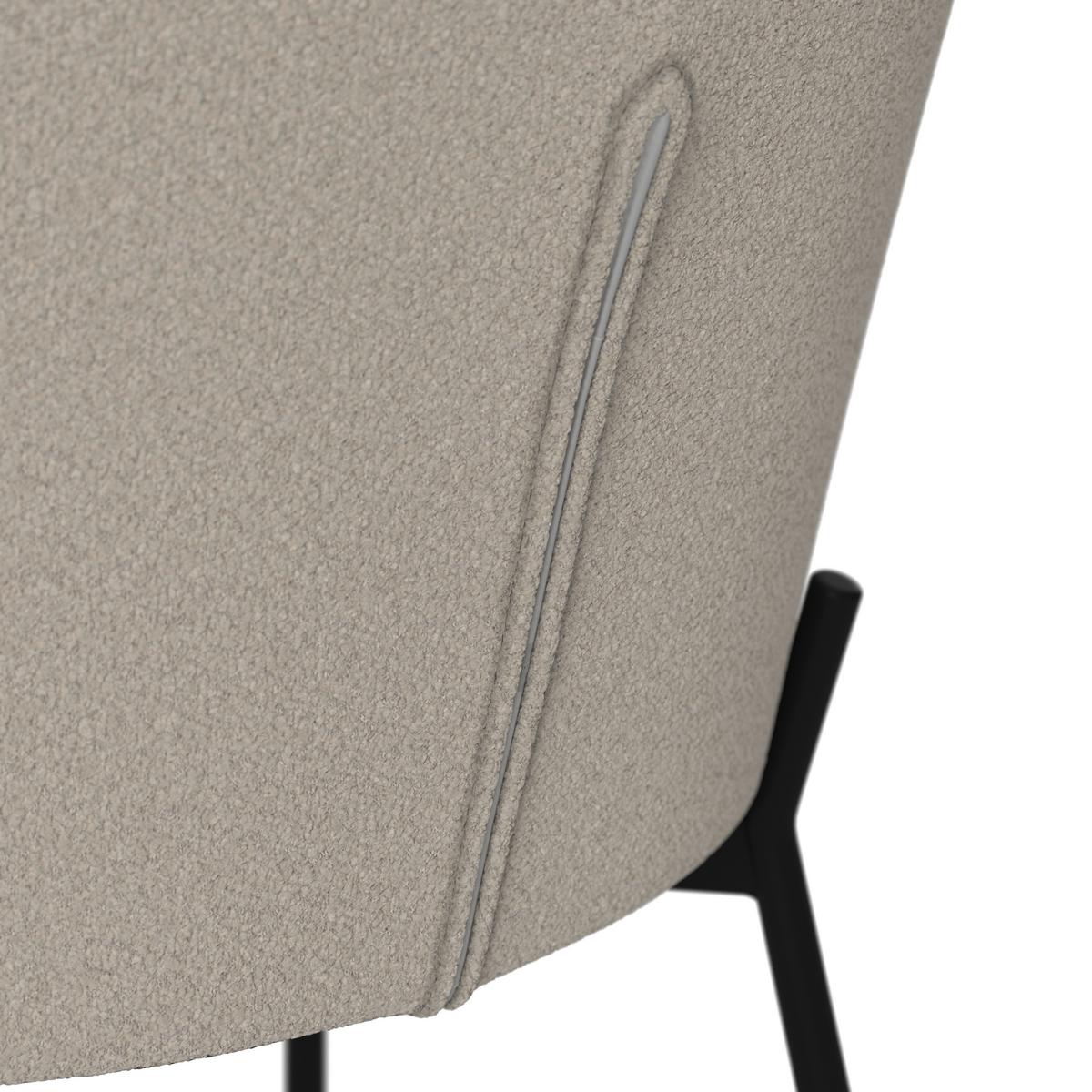 STOLIČKA ZOEY - čierna/béžová, Modern, kov/drevo (48/79/61cm) - Bessagi Home