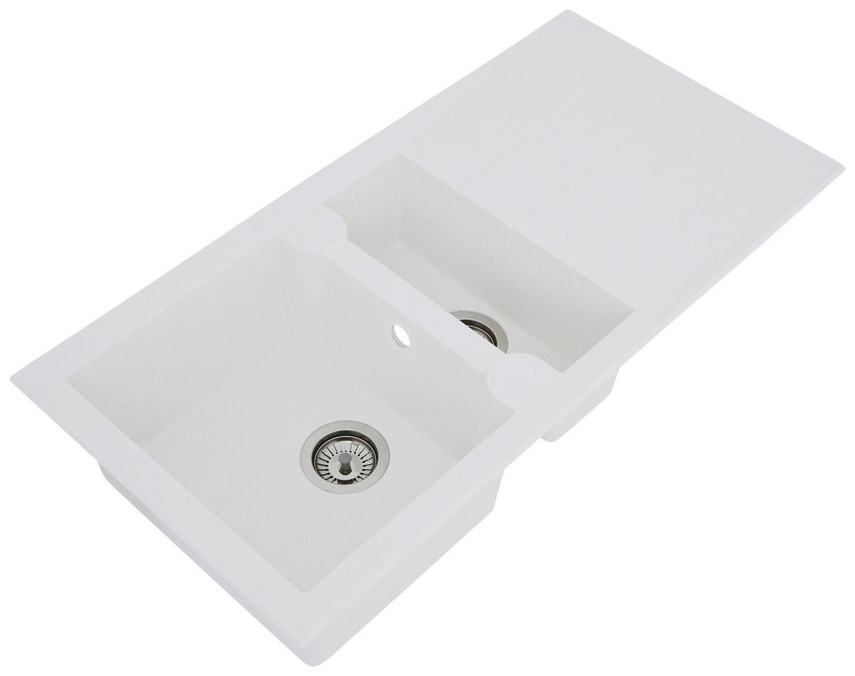 Spüle Respekta Alineo Stein Bxt: 100x50 Cm - Weiß, Trend, Stein (100/21/50cm) - Respekta