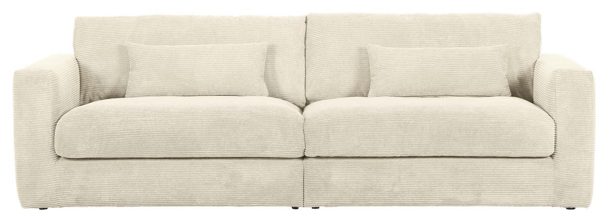 Bigsofa Manolis Beige B: 260 Cm - Schwarz/Naturfarben, KONVENTIONELL, Textil (260/66/115cm) - MID.YOU