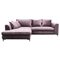 Eckschlafsofa Bello Beere Mit Schlaffunktion Ottomane Links - Beere/Beige, Design, Textil (187/277cm) - Livetastic