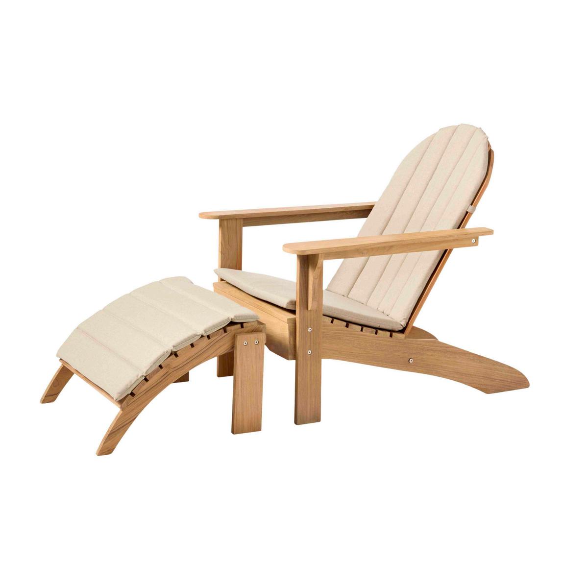 Gartenliege Ellen/Vito, natur 105x88x80 cm - Teakfarben, Natur, Holz (105cm) - Gardenson