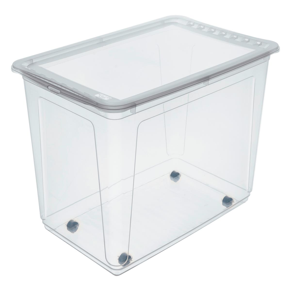 Aufbewahrungsbox BERT aus Kunststoff in Transparent 63L