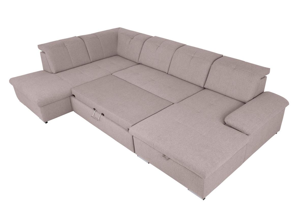 Wohnlandschaft Ramzes Taupe U: 215x328x173 cm - Taupe/Grau, Design, Textil (215/328/173cm) - MID.YOU