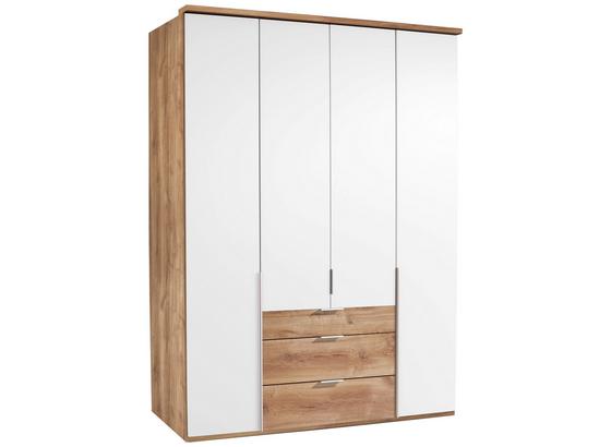 Kleiderschrank New York A - Eichefarben/Weiß, KONVENTIONELL, Holz/Holzwerkstoff (180/236/58cm) - Ombra Kleiderschrank New York A - Eichefarben/Weiß, KONVENTIONELL, Holz/Holzwerkstoff (180/236/58cm) - Ombra