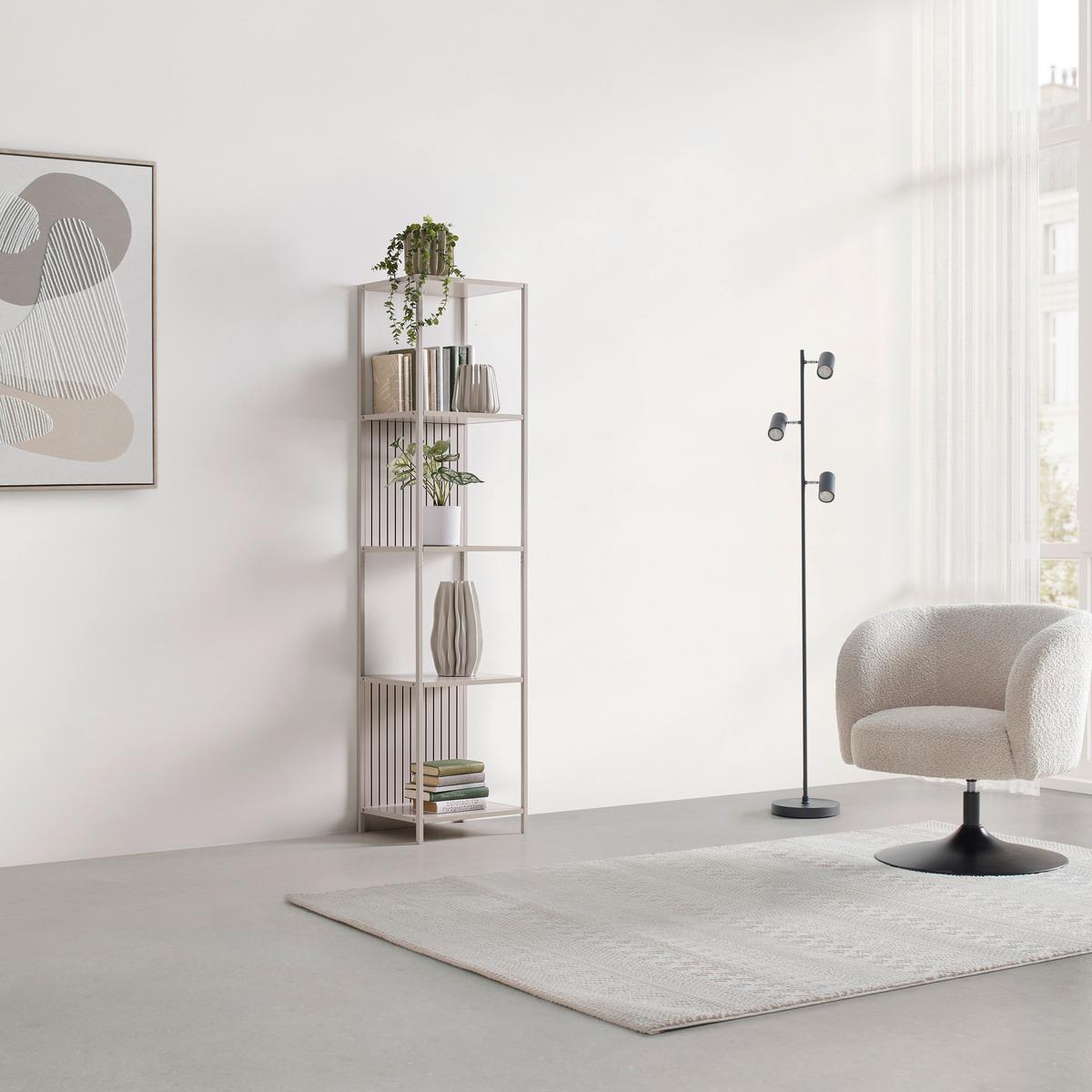 REGÁL MODANO -EXKLUSIV- - kašmírová, Modern, kov/kompozitné drevo (40/170/35cm) - Mömax