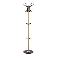 ŠATNÍ STOJAN MUCKI - černá/barvy dubu, Moderní, kov/kámen (39/171cm) - Mömax