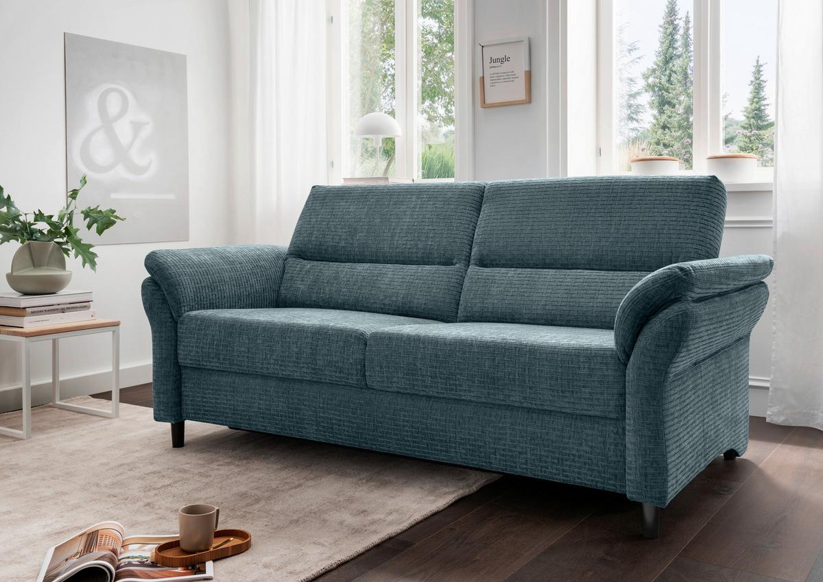 3-Sitzer-Sofa Cavoli, Blau B: 192 cm - Blau/Schwarz, MODERN, Textil (192/90/89cm) - Livetastic
