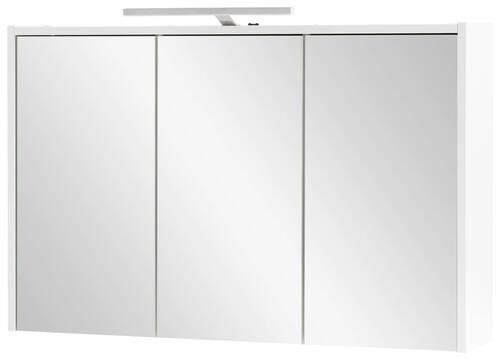 Spiegelschrank Flag Mit Led 3 Türen, Weiß - Weiß Hochglanz/Weiß, MODERN, Glas/Holzwerkstoff (93,5/60/16cm) - MID.YOU