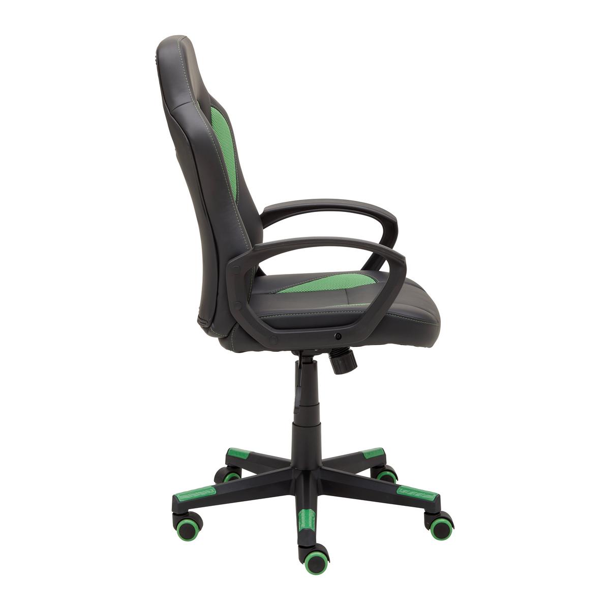 Kancelářská židle LIA -EXKLUSIV- - černá/zelená, Moderní, textil/plast (56/104-113/64cm) - Mömax