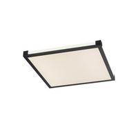 Deckenleuchte Mario L: 45 cm Quadratisch 2-Flammig dimmbar - Schwarz, Basics, Kunststoff/Metall (45/45/7,1cm)